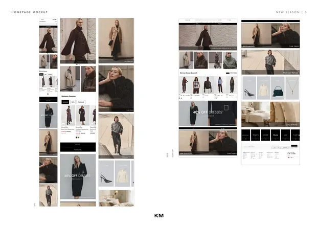 Homepage mockup
