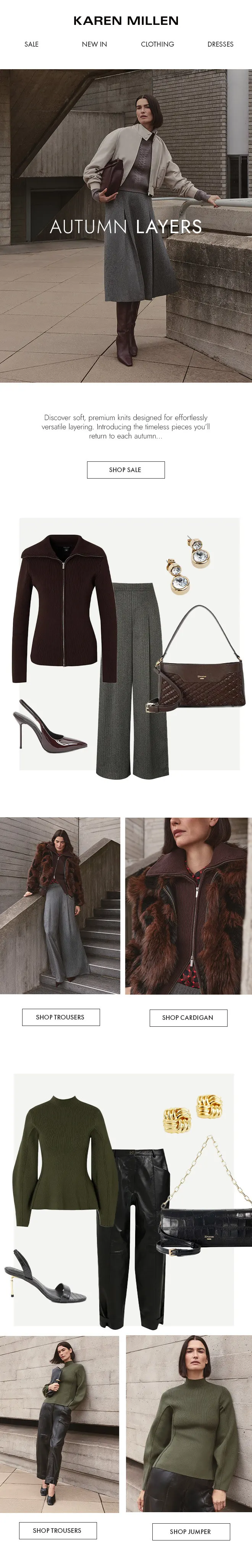 Soft layering knits trend email