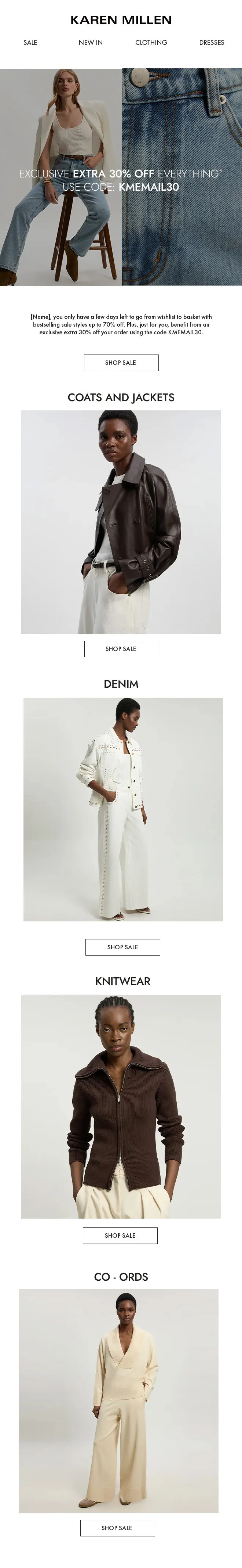 Sale by category email
