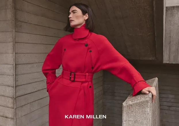Key visual belted red coat