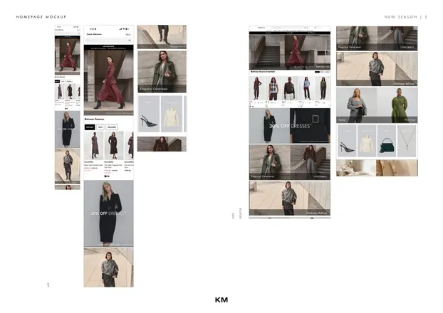 Homepage mockup
