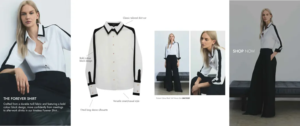 The Forever Shirt annotated product graphic