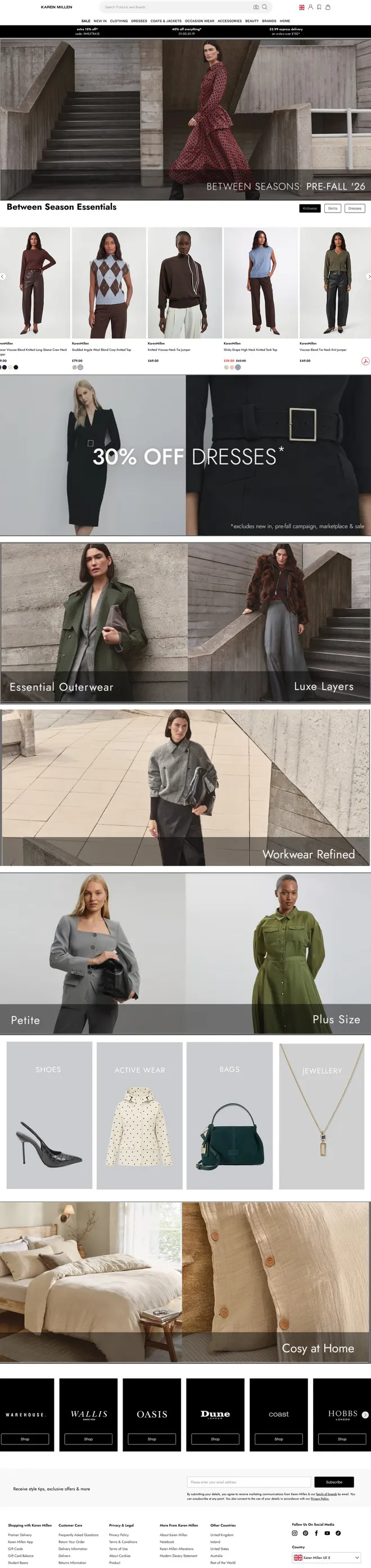Live Pre-Fall homepage